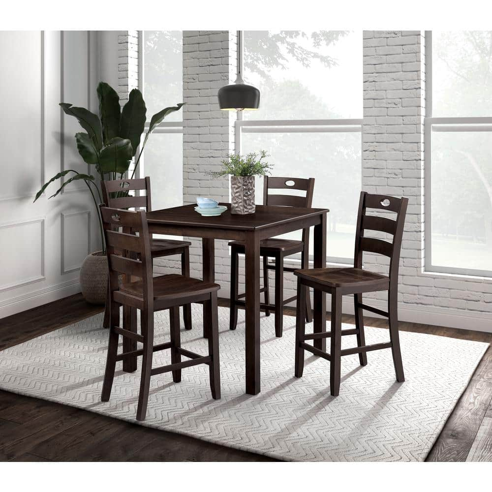 Reviews for Furniture of America Bravo 5-Piece Square Espresso Wood Top ...