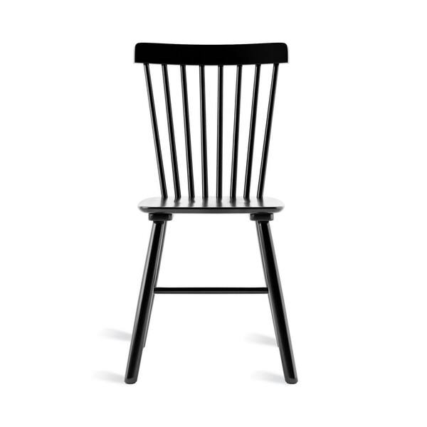 OrangeOne Windsor Black Solid Wood Dining Chairs with Curving