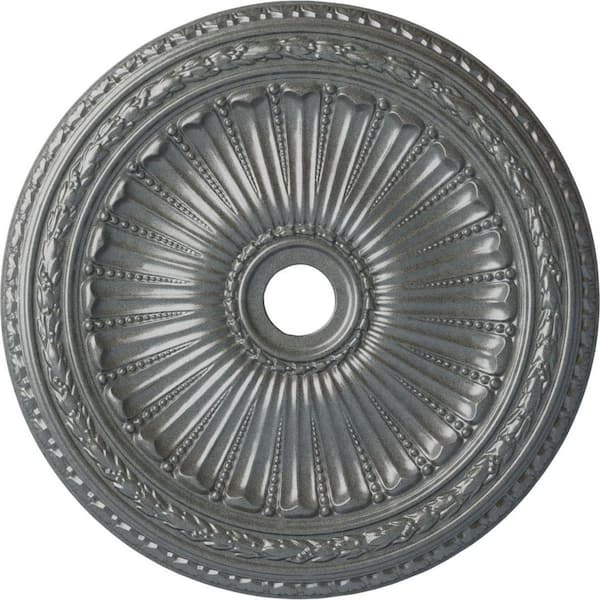 Ekena Millwork 2-1/2 in. x 35-1/8 in. x 35-1/8 in. Polyurethane Viceroy Ceiling Medallion, Platinum
