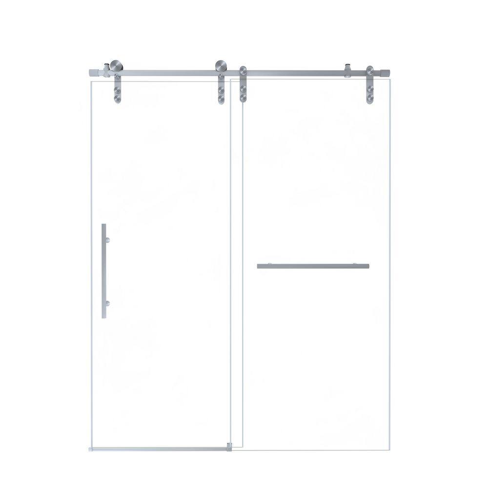 44 in. - 48 in. W x 76 in. H Sliding Frameless Shower Door in Brushed Nickel with Stainless Steel Bar price history on PriceWatchPro