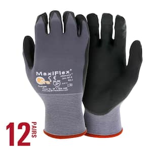 MaxiFlex Ultimate Men's Medium Gray Nitrile Coated Work Gloves with Touchscreen Capability (12-Pack)