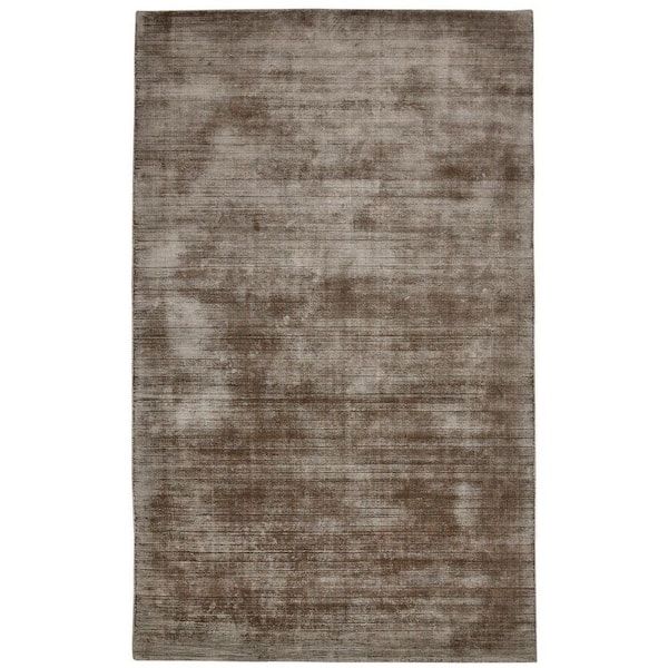 4 ft. x 6 ft. Brown and Gray Abstract Hand Woven Area Rug