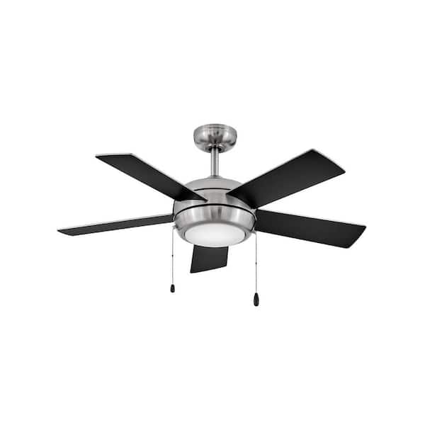 HINKLEY CROFT 42 in. Indoor Integrated LED Brushed Nickel Ceiling Fan Pull Chain