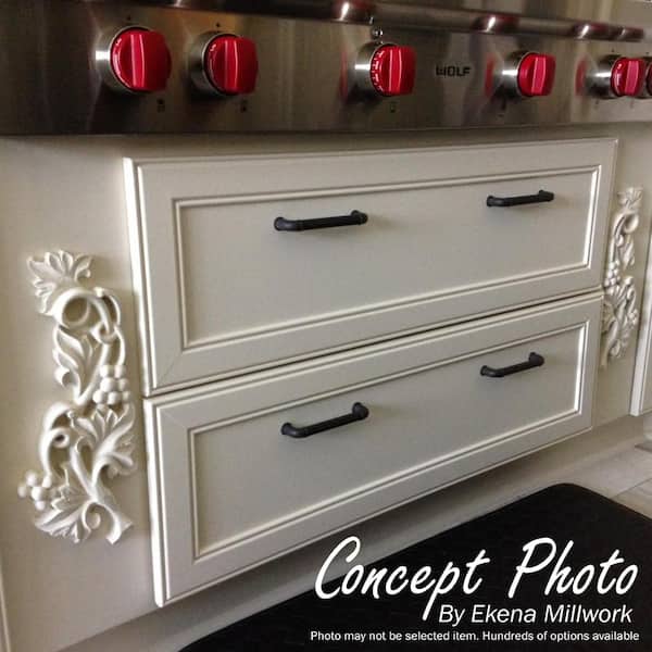 Ekena Millwork ONL36X13VA Endurathane Valence Center With Scrolls Onlay