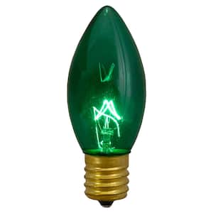 3 in. C9 Green Transparent Christmas Replacement Bulbs  (Set of 4)