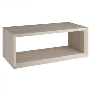 Osmond 48 in. Alder White Rectangle MDF Top Coffee Table