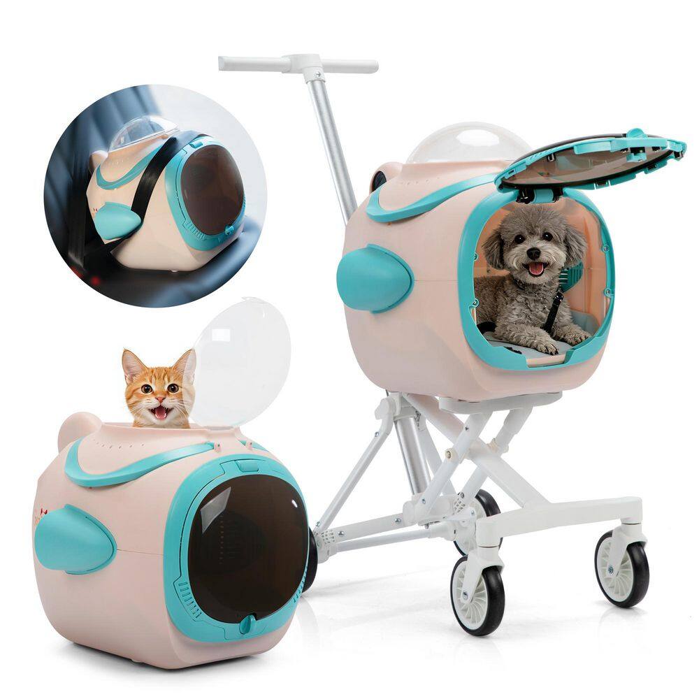 Pet Stroller with Detachable Space Capsule Travel Carrier, Dog and Cat Car Seat price history on PriceWatchPro