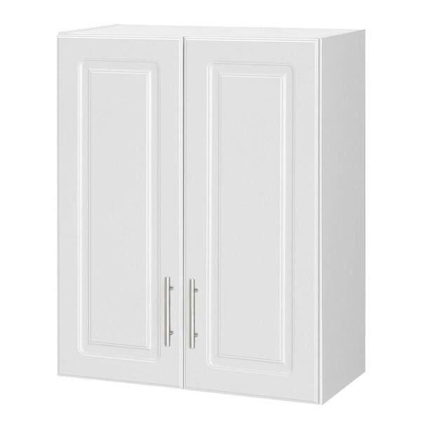Hampton Bay Select 30 in. H x 23.98 in. W x 11.97 in. D MDF Topper 2-Door Wall Mounted Cabinet in White