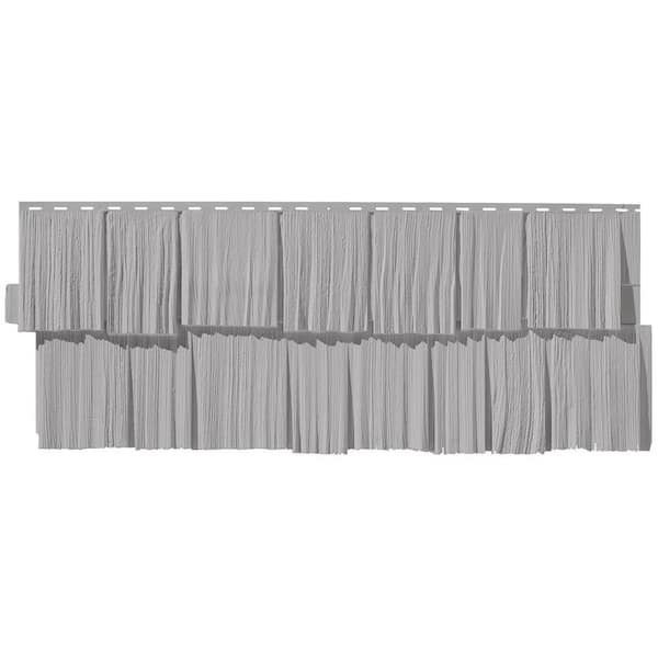 Novik NovikShake 18.8 in. x 48.4 in. HS Hand Split Shake Polymer Siding in Heritage Gray (9 Panels Per Box, 49.4 sq. ft.)