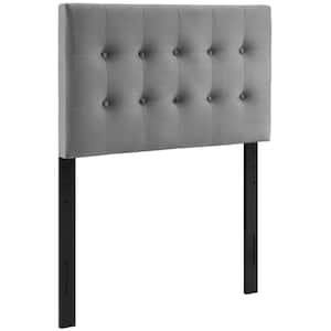 Emily Gray Twin Biscuit Tufted Performance Velvet Headboard
