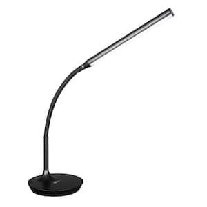 Wellness Series 27 in. Black Extended Reach LED Desk Lamp