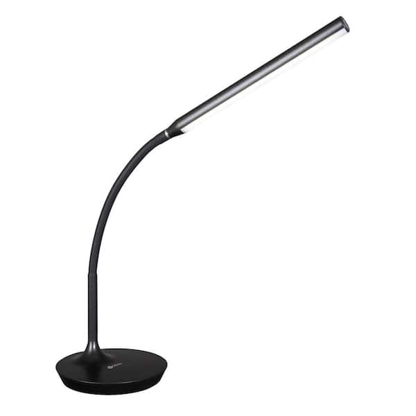 OttLite Strive LED Desk Lamp with USB, Flexible Neck, 3 Brightness Settings  with Touch Controls