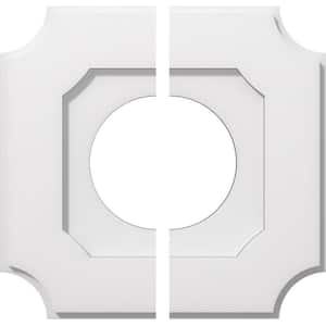 1 in. P X 8-1/4 in. C X 14 in. OD X 6 in. ID Locke Architectural Grade PVC Contemporary Ceiling Medallion, Two Piece