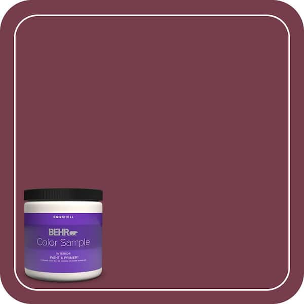 BEHR PREMIUM PLUS 8 oz. #ICC-110 Vintage Merlot Eggshell Enamel Interior Paint & Primer Color Sample