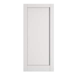 GOLDENPOLEY 24 in. x 80 in. 1-Panel Solid Core White Primed MDF ...