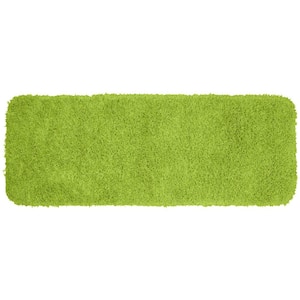 Jazz Lime Green 22 in. x 60 in. Washable Bathroom Accent Rug
