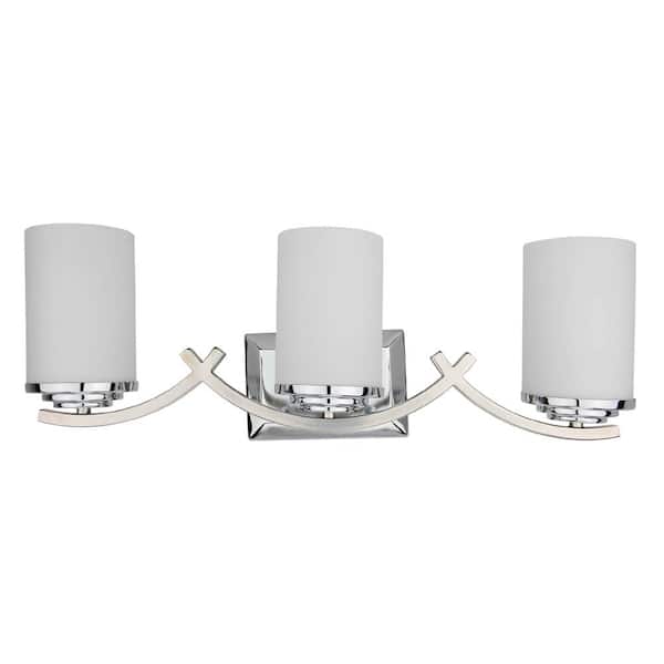 Little Tree Brina 13.25 in. 3-Light Chrome Vanity Light