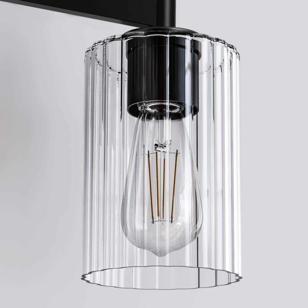 8 In. 3-Pack Clear Straight-Cylinder Glass Shades with Petal Stripes for Elegant Lighting Vanity Shade price history on PriceWatchPro
