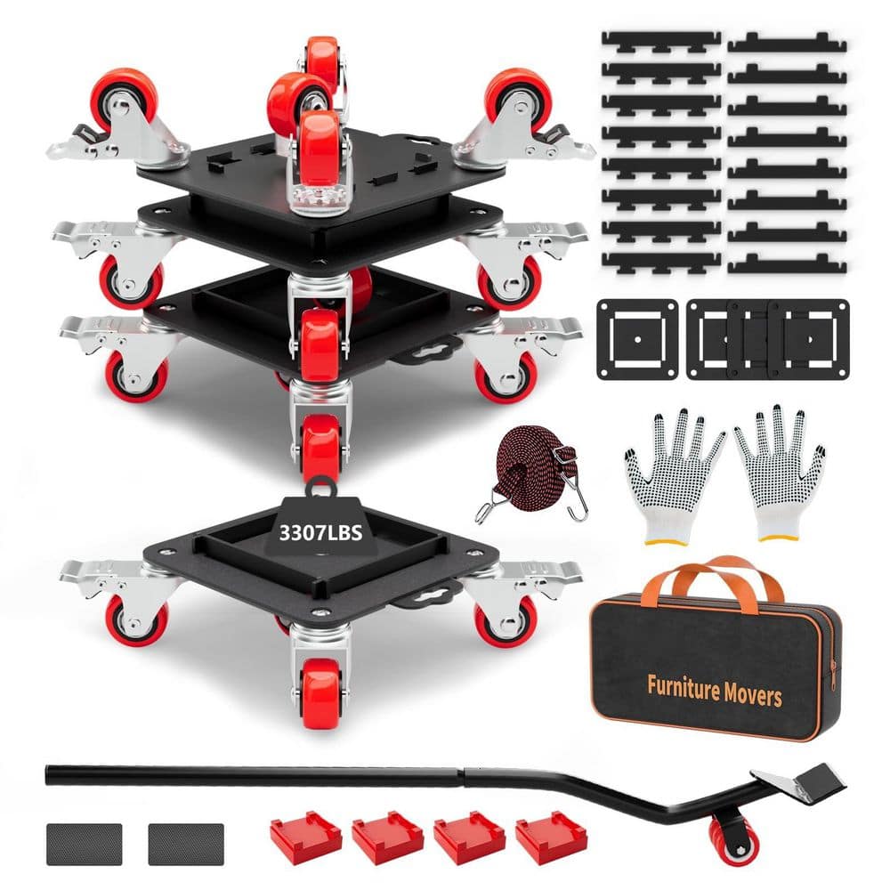 Heavy Duty Series Carbon Steel Black Furniture Dolly, 3307 lb Load Rating price history on PriceWatchPro