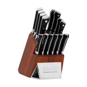 15-Piece Professional German Steel Kitchen Knife Block Set