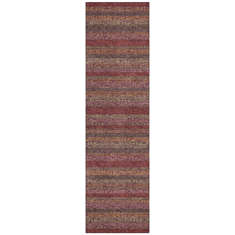 Chantille Machine Washable Indoor/Outdoor Abstract ACN2855 Burgundy 2 ft. x 7 ft. Runner Rug price history on PriceWatchPro