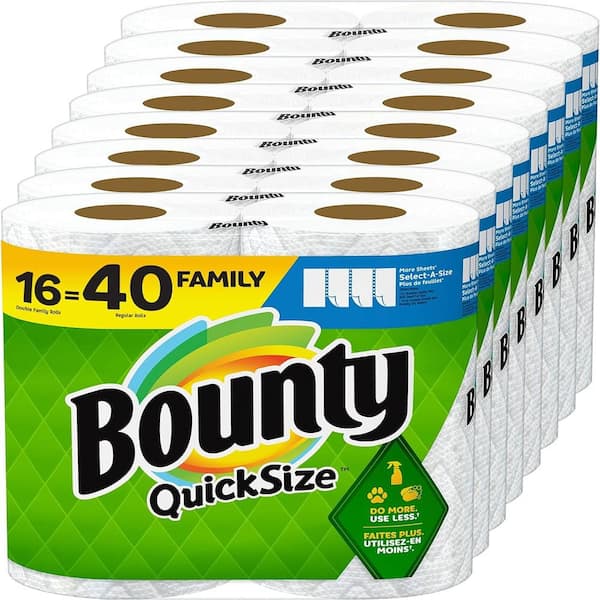ITOPFOX Quick Size White High Absorbent Paper Towel Roll 100 Sheets Per Roll 16 Rolls Per Pack