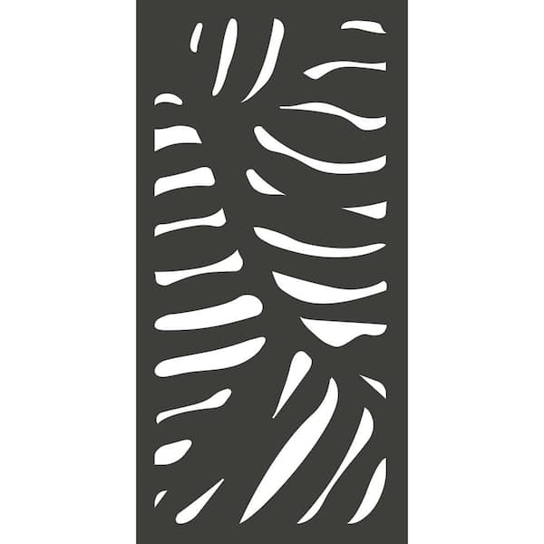 Modinex 4 ft. x 2 ft. Charcoal Gray Decorative Composite Fence Panel in the Cabo Design