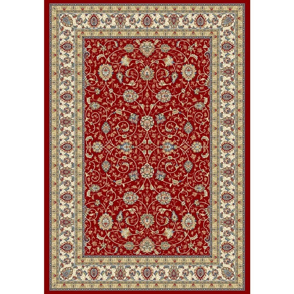 Home Decorators Collection Vaughan Red/Ivory 4 ft. x 6 ft. Indoor Area Rug 9172805110 The Home