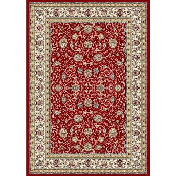 Home Decorators Collection Vaughan Red/Ivory 4 ft. x 6 ft. Indoor Area Rug