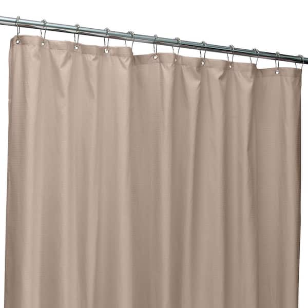Bath Bliss Microfiber Soft Touch Dash Design Shower Curtain Liner in Taupe