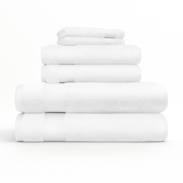 Becky Cameron 4-Piece Light Gray Ultra Soft Cotton Bath Towel Set