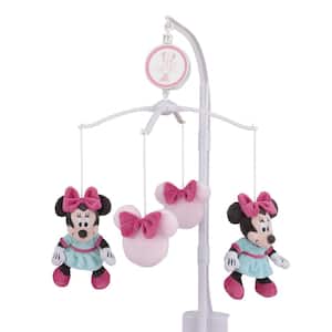Minnie Mouse Be Happy Pink and Aqua Plush Musical Mobile