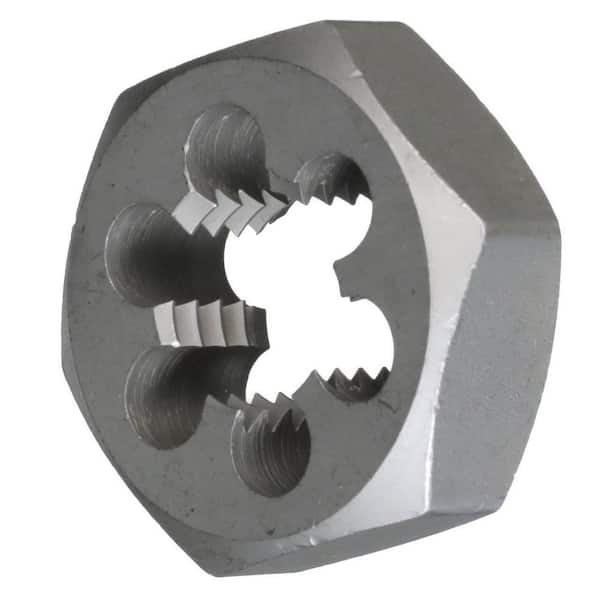 Bright Uncoated 1-7/16 Width Drillco 3360E Series Carbon Steel Hexagon Rethreading Die M18 x 2 Finish Bright Uncoated 1-7/16 Width Drillco 3360E Series Carbon Steel Hexagon Rethreading Die M18 x 2 Finish