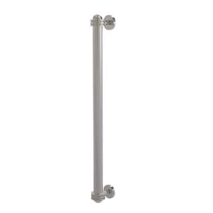 18 in. Center-to-Center Refrigerator Pull with Dotted Aents in Satin Nickel