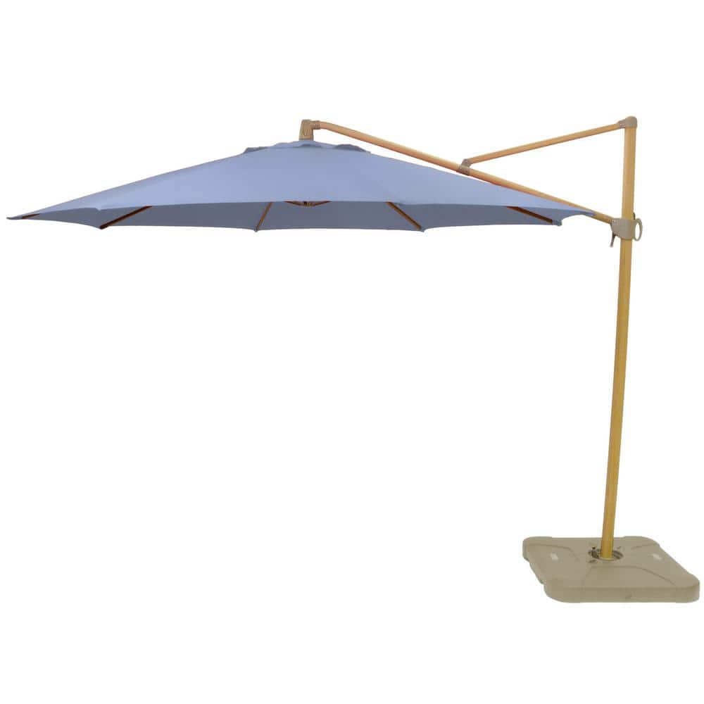 Hampton Bay 11 ft. Aluminum Cantilever Tilt Patio Umbrella in Denim