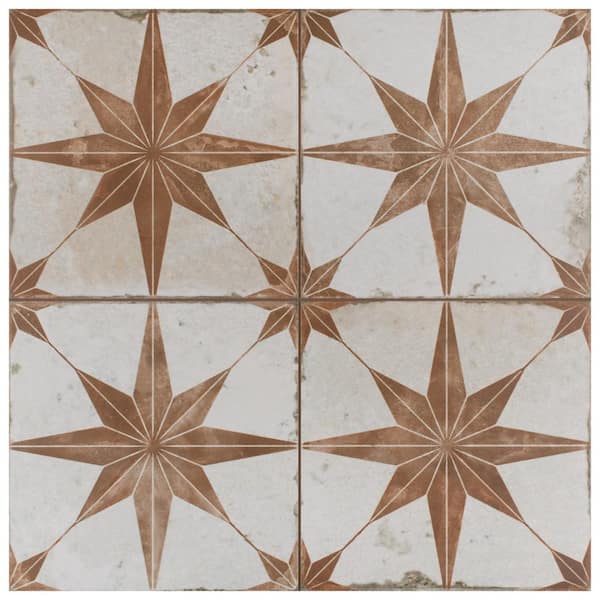 Merola Tile Kings Star Oxide 9 in. x 9 in. Ceramic Floor and Wall Take Home Tile Sample
