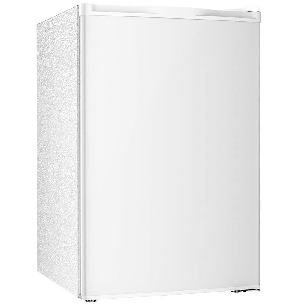 20 in. 4.4 cu. ft. Compact Quiet Mini Refrigerator in White with Top Freezer and Reversible Door