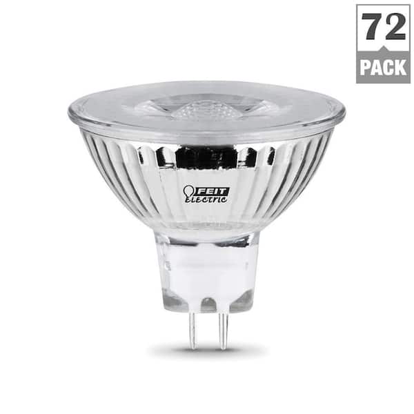 50W Equivalent MR16 GU5.3 Bi-Pin Dimmable CEC Title 20 Compliant LED 90+ CRI Flood Light Bulb, Bright White (72-Pack)