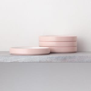 Colortex Stone Blush 6 in. Porcelain Small Plates (Set of 4)