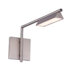 Eero 18 in. Brushed Nickel Integrated LED Swing Arm Wall Light 3000K