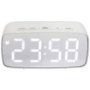 White Tabletop Digital Alarm Clock