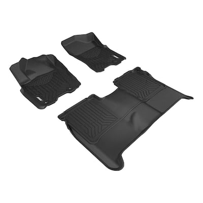 StyleGuard XD Black Custom Heavy Duty Floor Liners, Select Nissan Titan Crew Cab, 1st and 2nd Row