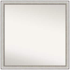 Salon Silver Narrow 28.5 in. x 28.5 in. Non-Beveled Classic Square Framed Wall Mirror in Silver