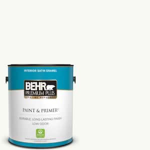1 gal. #PR-W15 Ultra Pure White Satin Enamel Low Odor Interior Paint & Primer