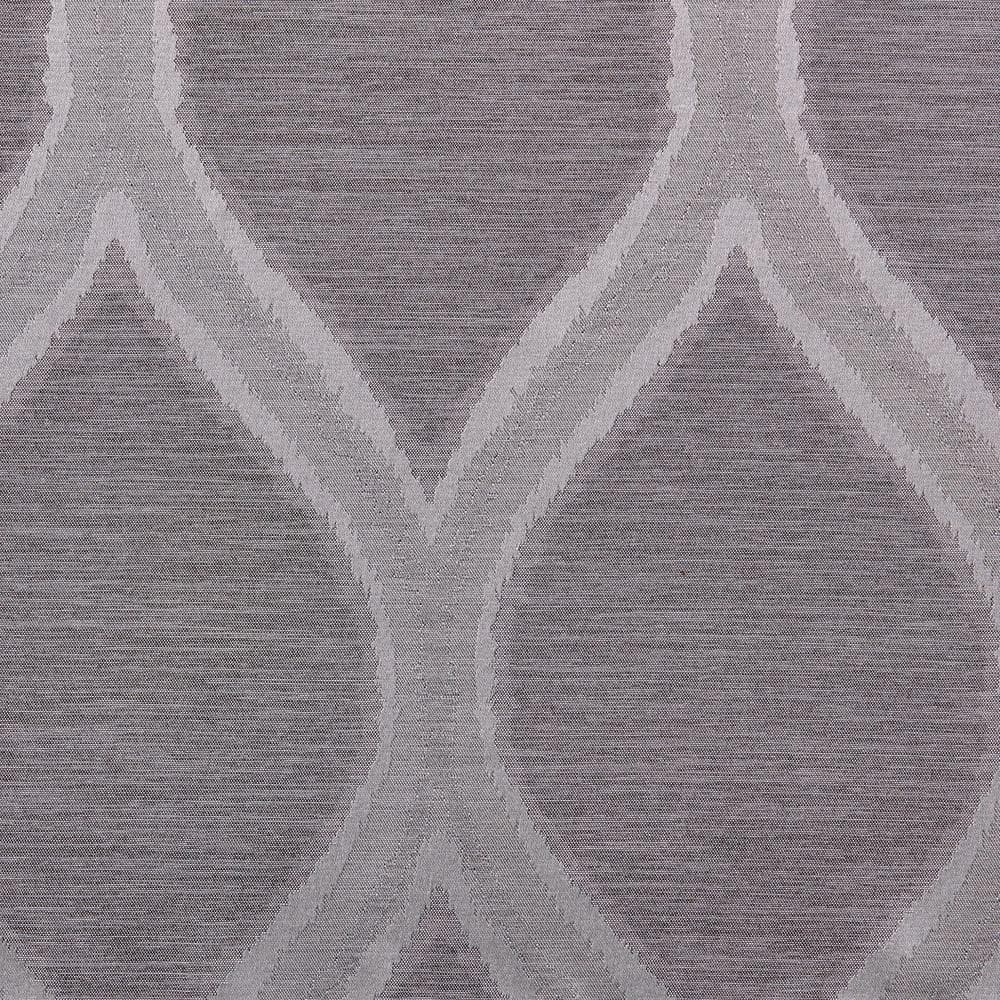 Ash Grey Geometric Linen Grommet Curtain Panels 54"x96"