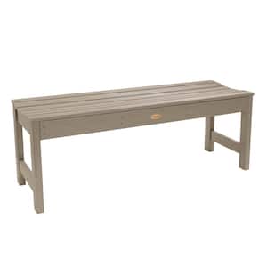 Lehigh 4 ft. 2-Person Woodland Brown Recylced Plastic Outdoor Bench