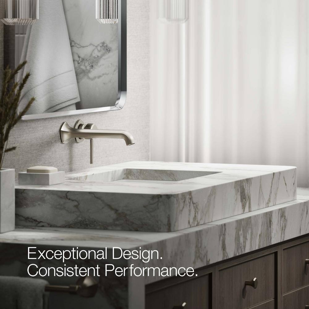 Occasion 8.63" Vibrant Brushed Nickel Wall-Mount Bathroom Faucet Spout