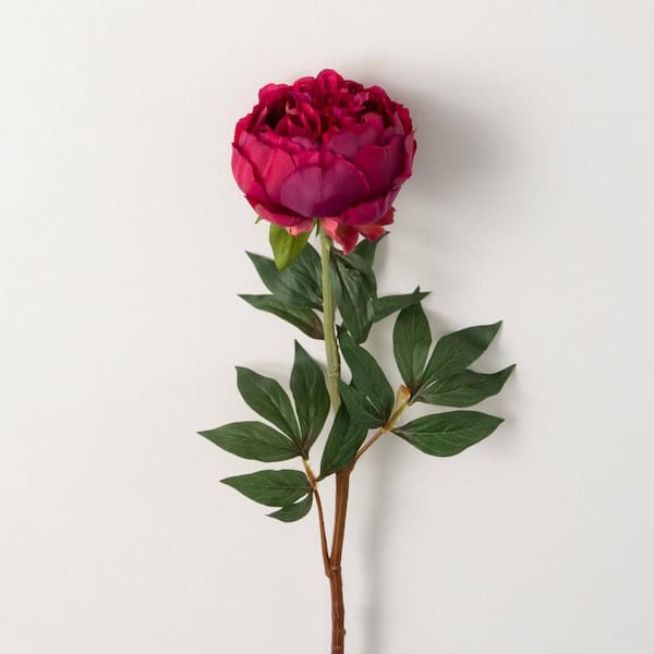 SULLIVANS 28 " Artificial Dark Pink Peony Spray