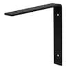 Crates & Pallet 9 in. Black L Steel Shelf Bracket 69112 - The Home Depot