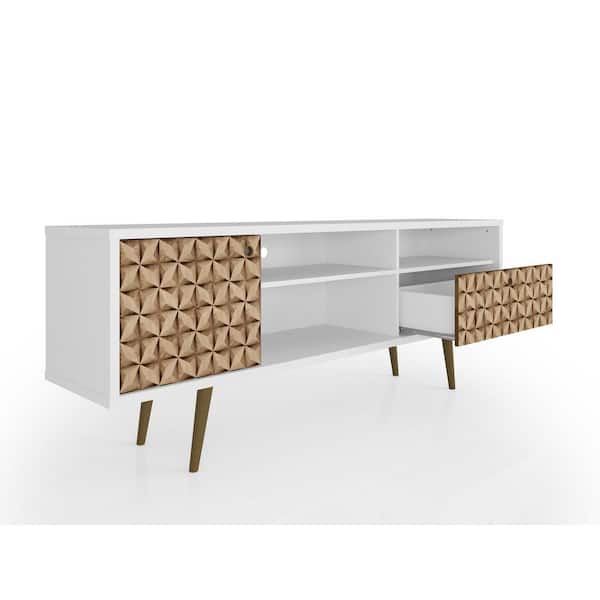 Brown/3D Prints New Details about   Manhattan Comfort Large Mid-Century Modern TV Stand 